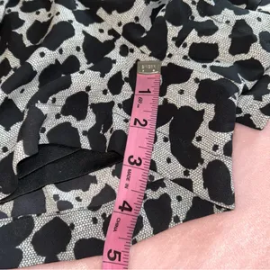 Express gray and black leopard print strapless romper size 0 ruffle detail thumbnail 11