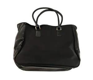 Crabtree & Evelyn large black tote bag purse snap closure 12" x 14" x 5" NWT thumbnail 4