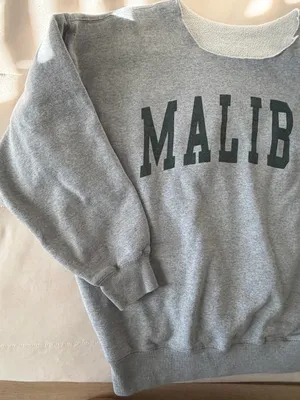 Brandy Melville Malibu Graphic Crewneck Sweatshirt - Gray thumbnail 2