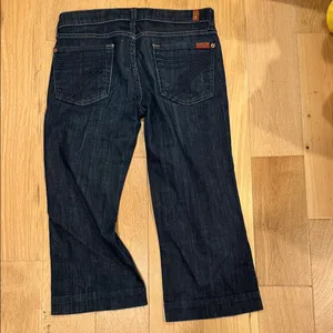 7 dojo For All Mankind‎ dojo Dark Blue Cropped Jeans 27 thumbnail 2