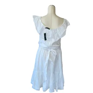 Ralph Lauren NWT LAUREN RALPH WHITE OFF THE SHOULDER EYELET EMBROIDERY BOHEMIAN DRESS thumbnail 6