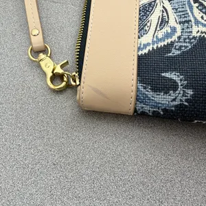 Spartina 449 Wristlet Womens OS Blue Floral Linen Leather Tassel Daufuskie * thumbnail 7