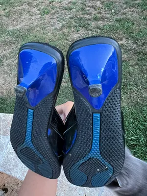 Vintage (rare) blue sporty kitten heels thumbnail 8