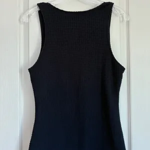 ASTR Navy Blue Waffle Knit V-Neck Tulip Hem Bodycon Dress‎ ADR93825 WMN's M NWT thumbnail 9