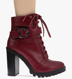 BCBGeneration Burgundy Padina Lug Sole Booties thumbnail 1