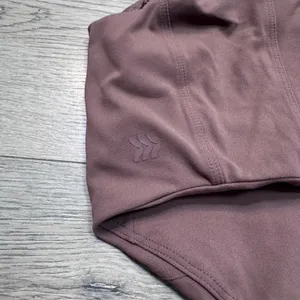 All‎ in Motion Womens Corset Sports Bra Brown Square Neck Curved Hem XSmall XS thumbnail 3