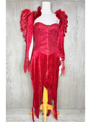 Vintage small devil Halloween costume dress w/ cartigan and wings thumbnail 8