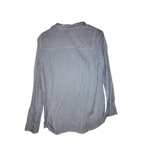 H&M Divided Striped Button-Up Shirt - Blue & White, Size Medium thumbnail 2
