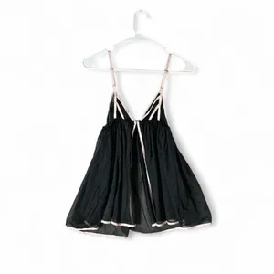 Victoria's Secret Black Pink Sheer Mesh‎ Coquette Babydoll Chemise M/M thumbnail 2