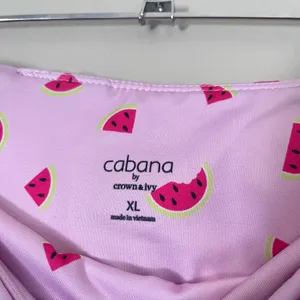 Cabana by Crown & Ivy Watermelon Print High Rise Athletic Bike Shorts Pink XL thumbnail 3