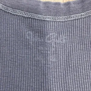 Brandy Melville Ribbed Crop Tank Top One Size Faded Blue Gray Scoop Neck Cotton thumbnail 3
