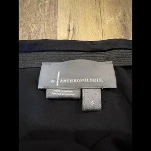 NWT Anthropologie Black Satin Mini Skirt Small thumbnail 2