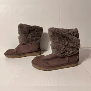 Koolaburra S/N 1114692 taupe leather winter boots women size 7 thumbnail 2