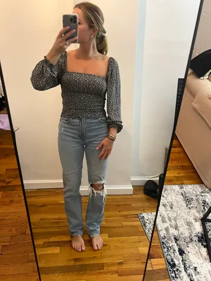 Abercrombie Puff Sleeve Long Sleeve Top thumbnail 4