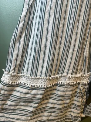 Tigerlily Super Wide Bell Bottom Pants Size 4 Striped Boho festival y2k fairy thumbnail 2