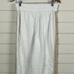 Aerie White Wide Leg Pants size M thumbnail 5