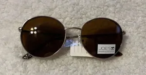 Joe's Jeans NWT Gold Round Aviator Sunglasses thumbnail 1