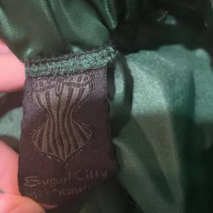 Sugar Kitty bloomers in emerald satin thumbnail 6