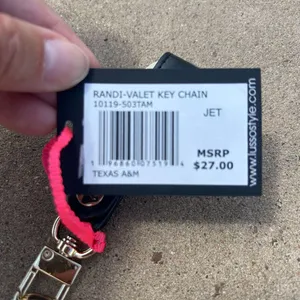 New Black Leather Key Chain Holder Texas A&M thumbnail 4