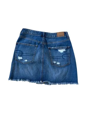 AMERICAN EAGLE Distressed Denim Skirt Size 6 thumbnail 4