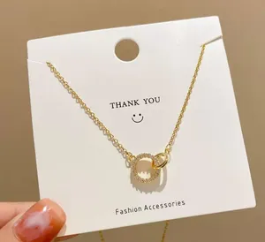 Gold ring pendant necklace women's fashion thumbnail 1