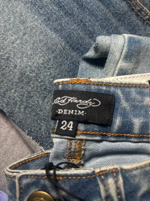 Ed Hardy Blue Wash Flared Jeans  thumbnail 3