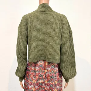 Free People medium mock neck waffle thermal crop top TLS1 3579 thumbnail 7
