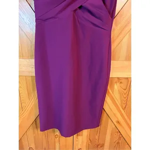 Lauren Ralph Lauren Ralph Lauren Crepe Off-the-Shoulder Cocktail Dress Plum 4 nw thumbnail 3