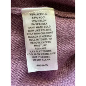 Nordstrom purple wool blend sweater Large office business casual thumbnail 6