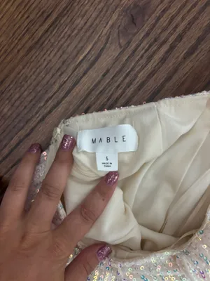 Sparkly white skirt thumbnail 2