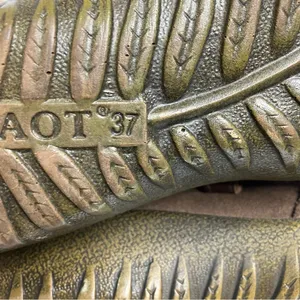 Naot Matai mary‎ Jane style shoes brown & gold leather size 37 thumbnail 6