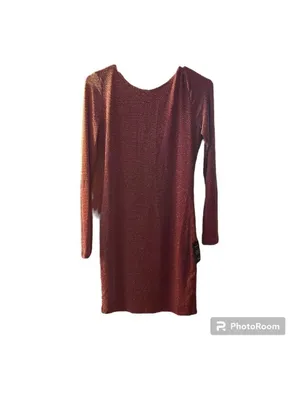 Lulus Gift of Love Red and Silver Backless Long Sleeve Bodycon Dress thumbnail 6