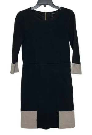 Banana Republic Women 4 Thick Knit Sheath Dress Back Zip Colorblock‎ 3/4 Sleeve thumbnail 1
