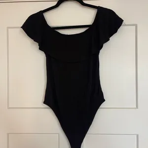 Black Ruffled Women’s Bodysuit thumbnail 2