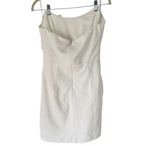 NWOT Lulus Divine Sensation White 3D Embroidered Strapless Mini Dress Size Large thumbnail 4