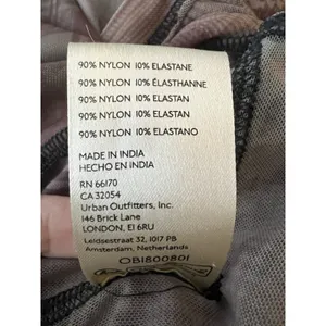 Free People Brown Plaid Mesh V Neck Long Sleeve Medium Tee Lettuce Edge‎ thumbnail 4