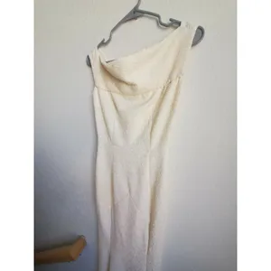 Muxxn White Dress Women Size Small Fit Flare Cream White Boat Neck Mermaid Prom thumbnail 10