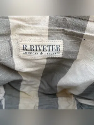 R. Riveter Patton Black Canvas & Brown Leather Crossbody Bag thumbnail 8