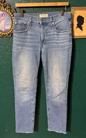 Madewell The Mid-Rise Perfect Vintage Jean Light Wash Sz 27 thumbnail 1
