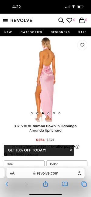 Amanda Uprichard Pink Silk Dress thumbnail 3