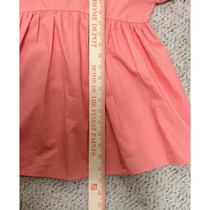 Pomander Place Coral Peplum Babydoll Top Balloon Sleeve Cotton XS‎ Tuckernuck thumbnail 6