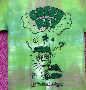 Green Day Basket Case Punk Rock Tie Dye Tshirt size Small thumbnail 2