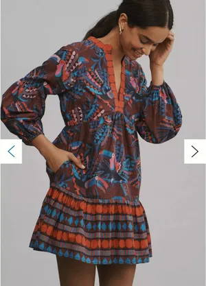 Farm Rio Mini Dress Long Sleeve thumbnail 1