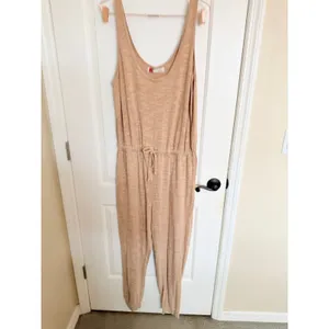 Free People Jumpsuit Size Large Peach FP Beach Marled‎ Knit Sleeveless Jogger thumbnail 6