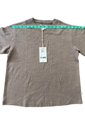 Mate the Label Regenerative Hemp Shrunken Tee S NWT Mineral thumbnail 5