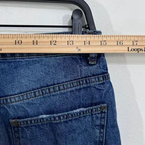 We The Free People Jeans Womens 29 Distressed Blue Denim Mid Rise Tapered Casual thumbnail 10
