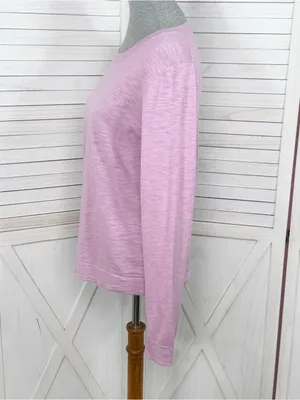 J. Crew Slub Knit Boat Neck Lightweight Sweater Soft Lilac‎ Medium Soft Preppy thumbnail 2