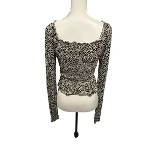 Urban Outfitters White Black and Tan Long Sleeve Medium thumbnail 3