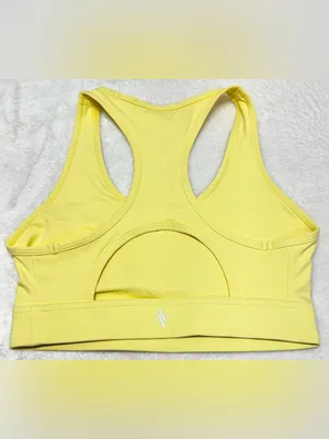 All Access by Bandier Yellow Racerback Sports Bra Size Small thumbnail 2