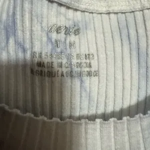 NWT aerie cropped tank blue and white thumbnail 2